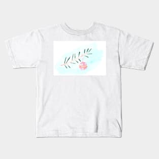 Christmas tree, branch, toy, winter, holiday, holidays, watercolor, gift, happy, joy, illustration Kids T-Shirt